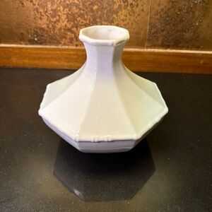 Jonathon Adler HAPPY CHIC White 8-Sided Chinoiserie Vase Contemporary Classic